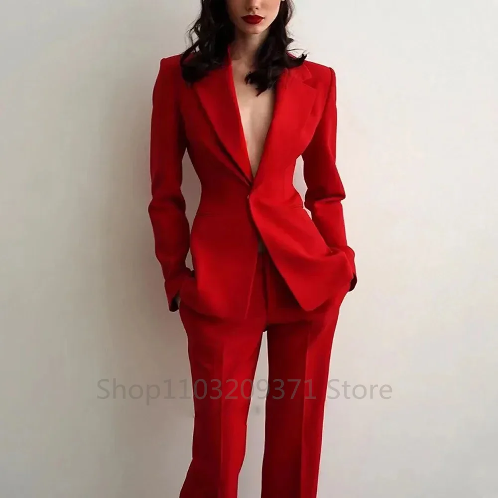 Blazer Set Women Formal - Damski Garnitur na Imprezę, Wesele, Plus