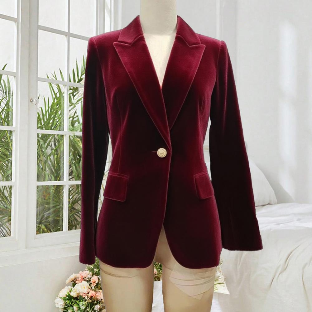 Women Formal Wear With Blazer - Aksamitne, duże rozmiary, damskie smokingi z