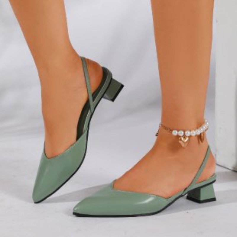 Formal Women Daily Wear Sandals - Szpilki damskie z odkrytą piętą i