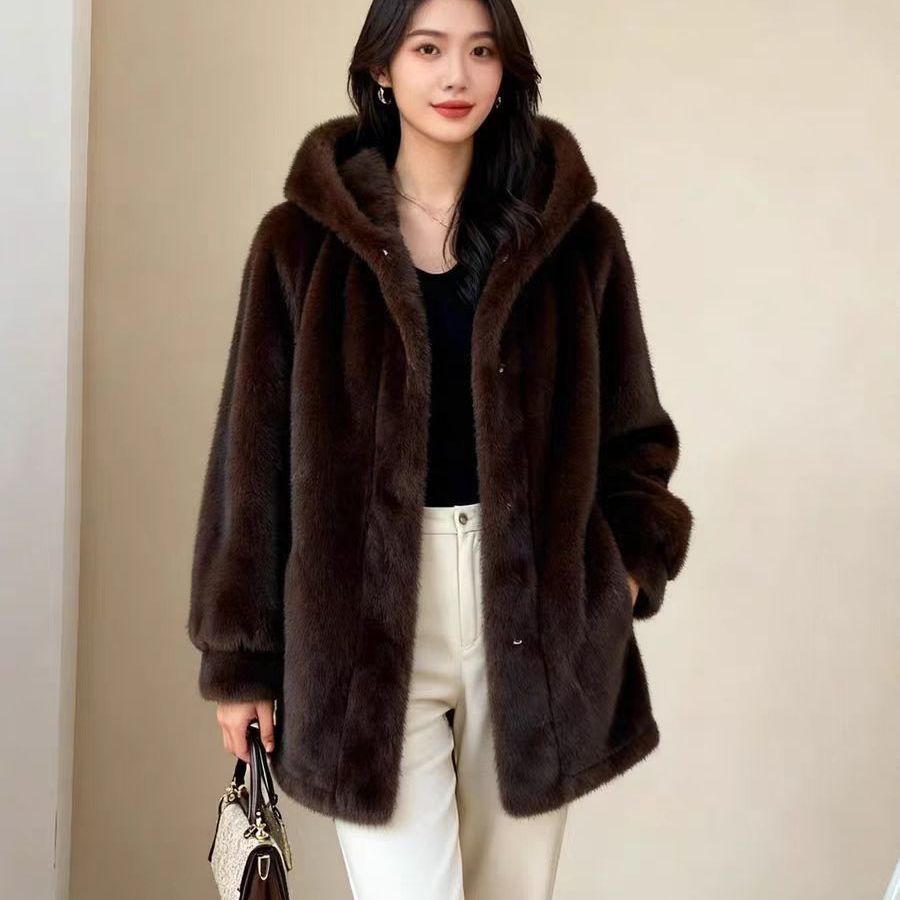 Tailored Coat Wool - Sztuczne futro z norek, płaszcze damskie,