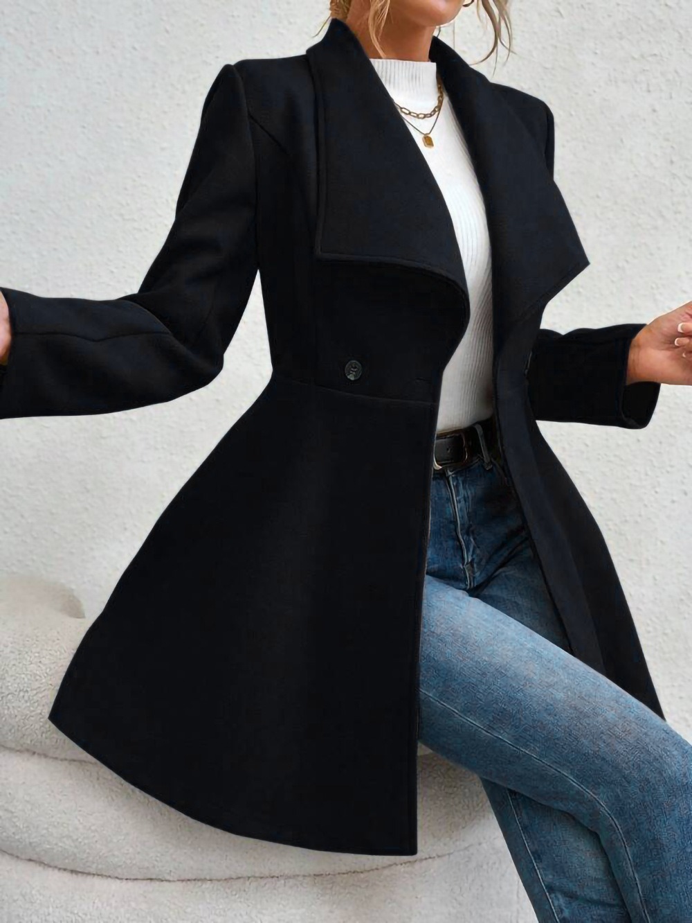 Modny płaszcz wełniany damski  – Tailored Coat Wool recenzja i cena