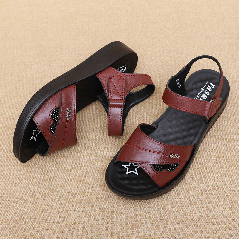 Czarne skórzane sandały damski – Formal Women Daily Wear Sandals recenzja i cena