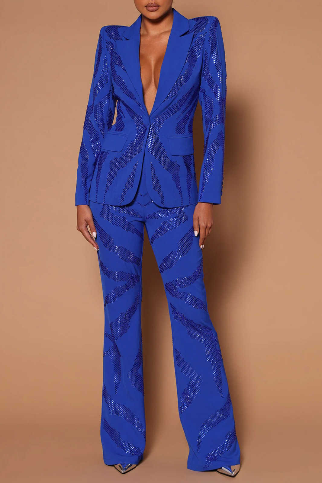 Damskie spodnie z cekinami, do – Women'S Formal Wear Plus Size recenzja i cena