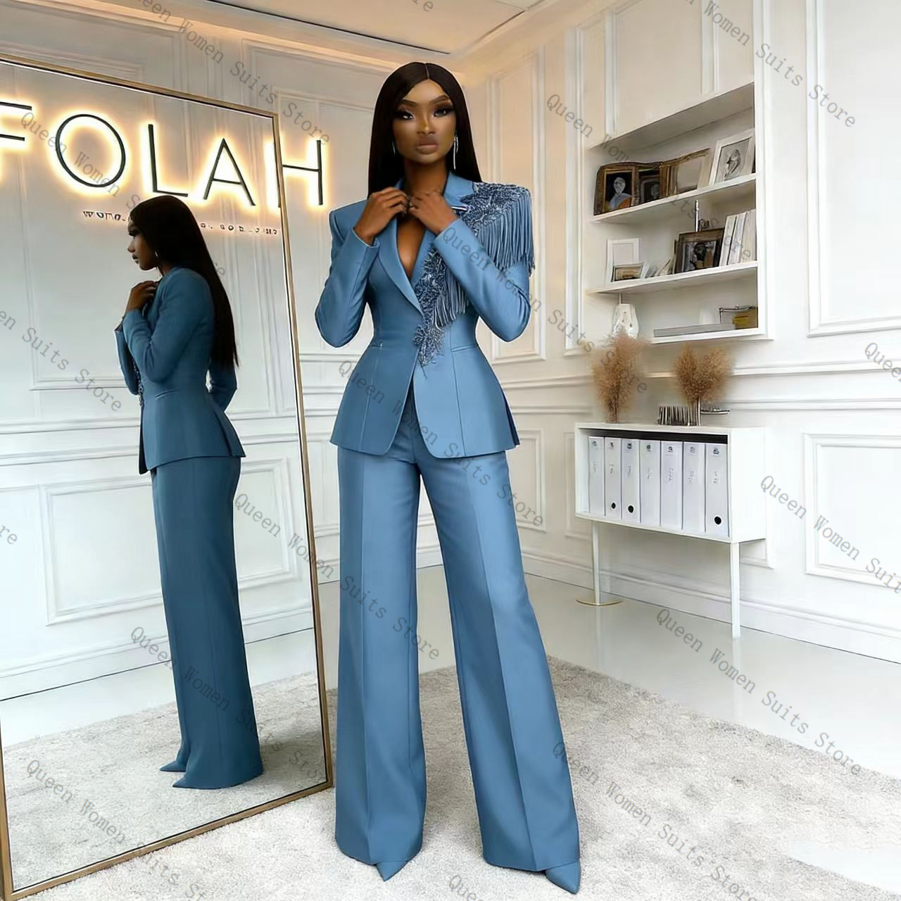 Damski garnitur z frędzlami, n – Women'S Formal Wear Jackets recenzja i cena