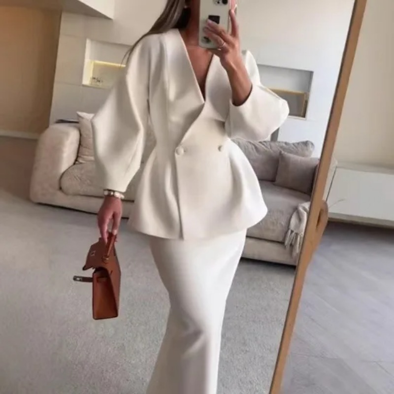 Dwuczęściowe komplety damskie: – Women Formal Wear For Meeting recenzja i cena