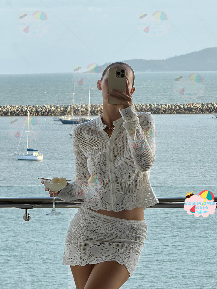 Biały kwiatowy ażurowy komplet – Women'S Holiday Formal Wear recenzja i cena