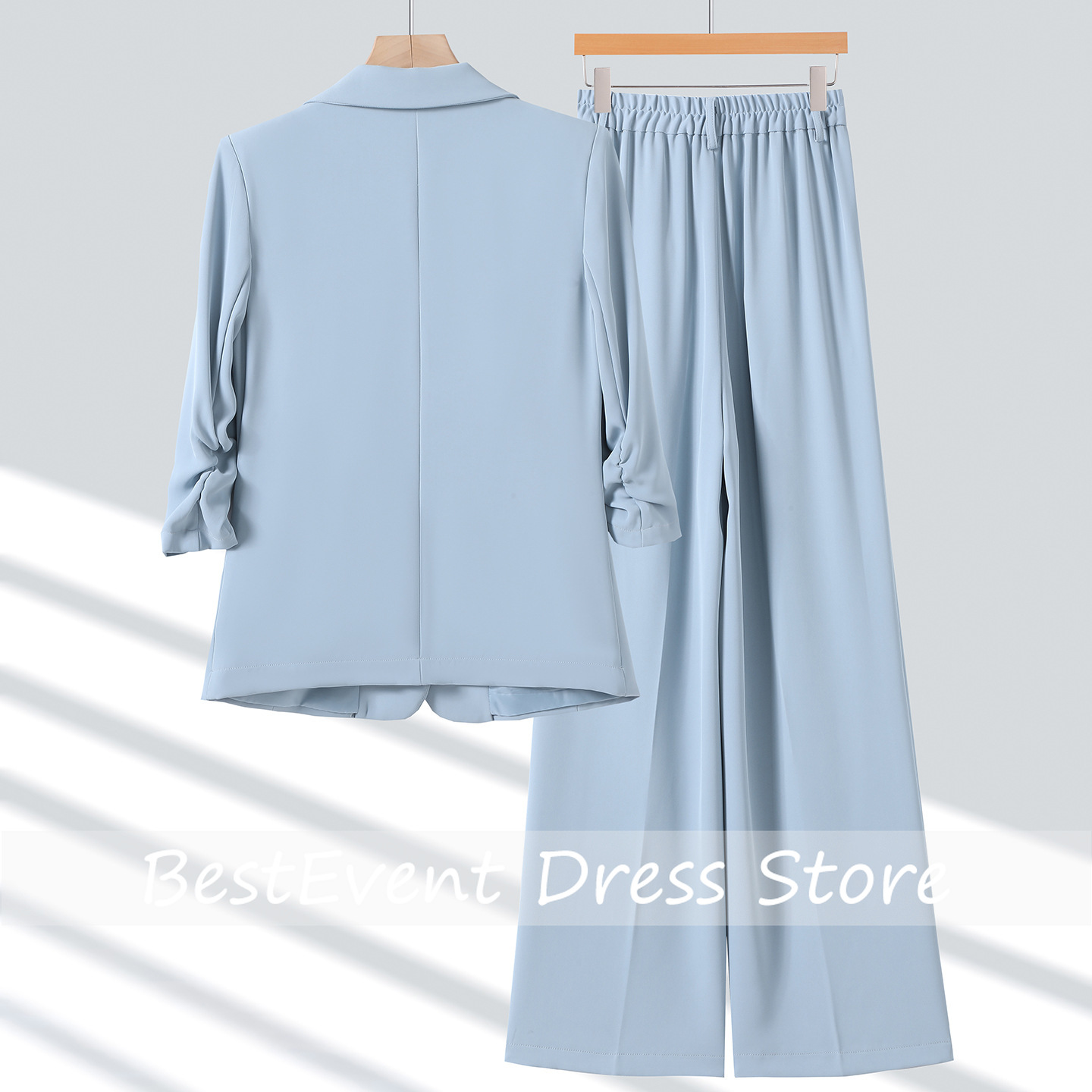 Jasnoniebieska damska marynark – Blazer Set Women Formal recenzja i cena