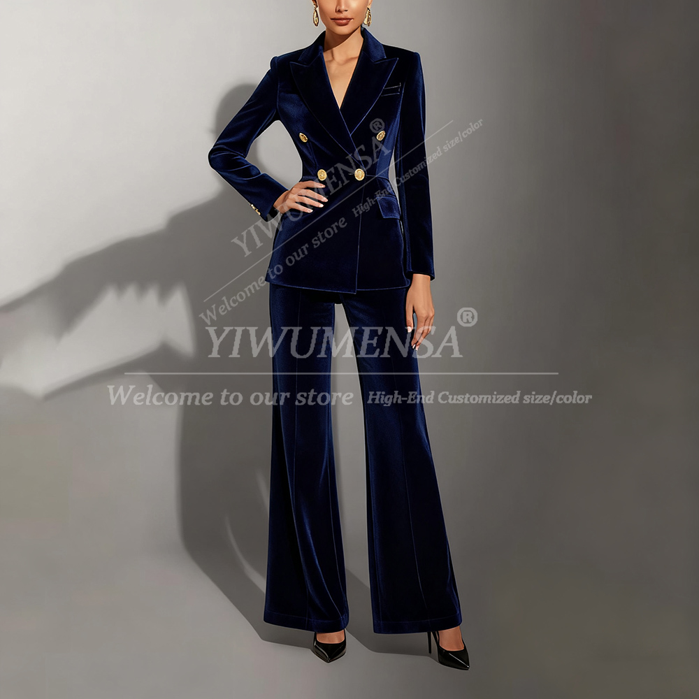 Klasyczne zielone welurowe gar – Blazer Set Women Formal recenzja i cena