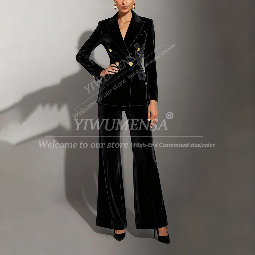 Klasyczne zielone welurowe gar – Blazer Set Women Formal recenzja i cena