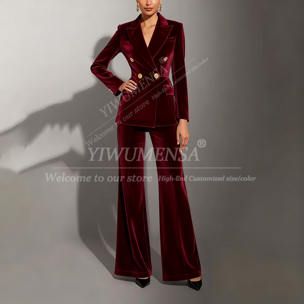 Klasyczne zielone welurowe gar – Blazer Set Women Formal recenzja i cena