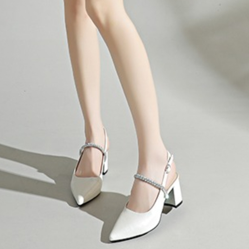 Damskie czółenka z kwadratowym – Formal Women Daily Wear Sandals recenzja i cena
