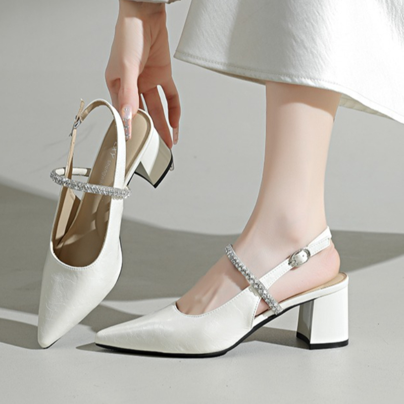Damskie czółenka z kwadratowym – Formal Women Daily Wear Sandals recenzja i cena