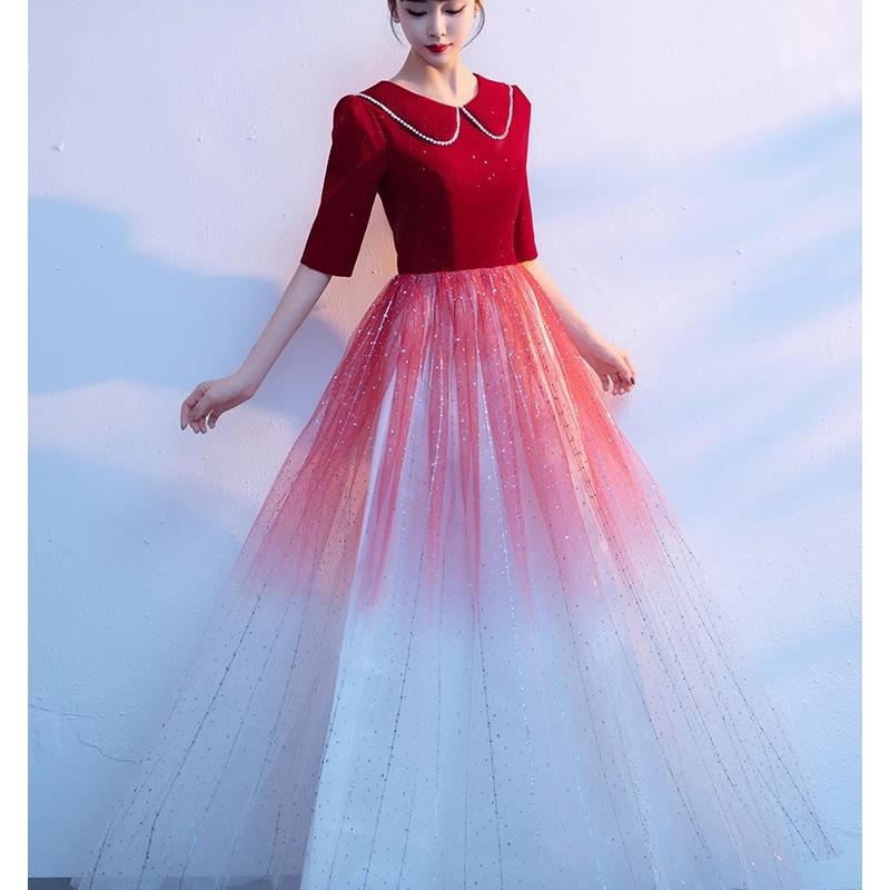 Elegancka czerwona suknia wiec – Women Formal Wear For Meeting recenzja i cena