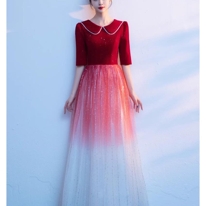 Elegancka czerwona suknia wiec – Women Formal Wear For Meeting recenzja i cena