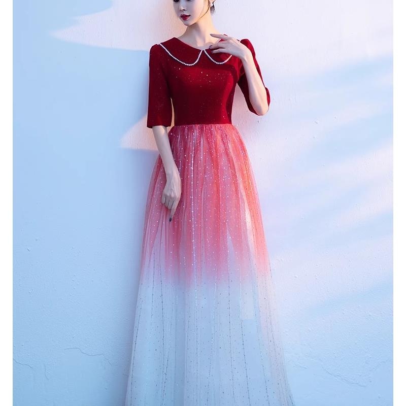 Elegancka czerwona suknia wiec – Women Formal Wear For Meeting recenzja i cena
